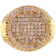 14K Yellow Gold 3.55 ct Diamond Mens Pinky Ring