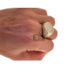 Mens Diamond Round Pinky Ring 14K Yellow Gold 3.55 Carats