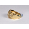 Mens Diamond Slanted Band Ring 14K Yellow Gold 1.55 ct 12 mm