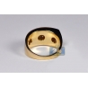 Mens Diamond Slanted Band Ring 14K Yellow Gold 1.55 ct 12 mm