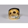 Mens Diamond Slanted Band Ring 14K Yellow Gold 2.42 ct 19 mm