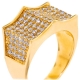 14K Yellow Gold 2.45 ct Diamond Mens Spike Ring