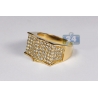 Mens Diamond Spike Pinky Ring 14K Yellow Gold 2.45 Carat
