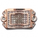 14K Rose Gold 1.50 ct Princess Round Cut Diamond Mens Ring