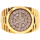 14K Yellow Gold 1.10 ct Diamond Mens Step Pinky Ring
