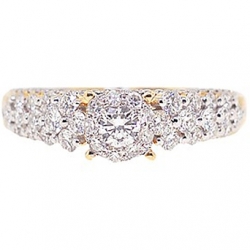 14K Yellow Gold 1.46 ct Diamond Vintage Engagement Ring