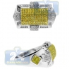 14K White Gold 1.40 ct Yellow Diamond Mens Signet Ring