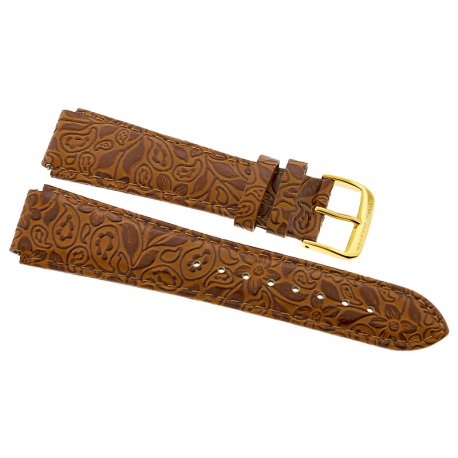 Aqua Master Sport Brown Leather Replacement Watch Band 17 mm