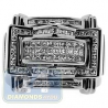 Black PVD 14K Gold 1.16 ct Princess Round Diamond Mens Ring