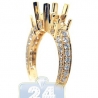 18K Yellow Gold 0.75 ct 3 Stone Diamond Vintage Engagement Ring Setting