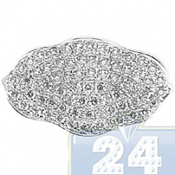 18K White Gold 0.65 ct Diamond Womens Flower Ring