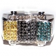 14K White Gold 1.10 ct Multicolored Diamond Mens Ring