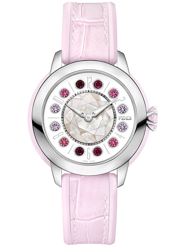 F132024571T01 Fendi IShine Pink Leather 33mm Womens Watch