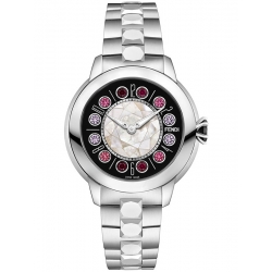 Fendi IShine Black Dial Silver Steel 33 mm Watch F121021500T01