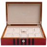 10 Watch Storage Box L444 Rapport London Labyrinth Red Wood