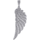 14K White Gold 1.72 ct Diamond Angel Wing Pendant