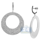 18K White Gold 11.45 ct Diamond Womens Dangle Earrings