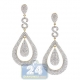 14K Yellow Gold 12.08 ct Diamond Womens Teardrop Earrings