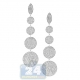 18K White Gold 4.73 ct Diamond Graduated Circle Dangle Earrings