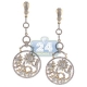 14K Yellow Gold 5.88 ct Diamond Womens Floral Drop Earrings