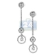 18K White Gold 1.20 ct Diamond Womens Drop Earrings