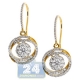 14K Yellow Gold 1.46 ct Diamond Illusion Small Drop Earrings