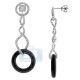 14K White Gold Ceramic 2.02 ct Diamond Womens Dangle Earrings