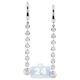 18K White Gold 1.04 ct Diamond Womens Halo Drop Earrings
