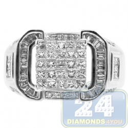 14K White Gold 1.12 ct Mixed Diamond Engagement Ring