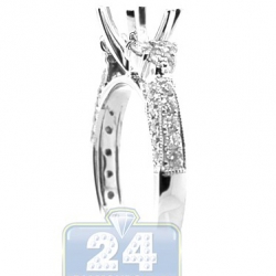 18K White Gold 0.81 ct VS1 F Diamond Engagement Ring Setting