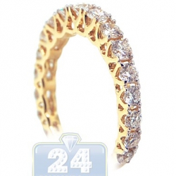 14K Yellow Gold 1.25 ct Diamond Womens Eternity Band Ring