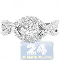 14K White Gold 1.26 ct Diamond Infinity Engagement Ring