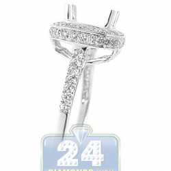 18K White Gold 0.69 ct Diamond Custom Engagement Ring Setting