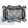 Black PVD 14K Gold 0.99 ct Princess Round Cut Diamond Mens Ring