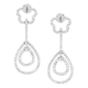 14K White Gold 0.92 ct Diamond Womens Layered Drop Earrings