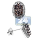 14K White Gold 0.70 ct Cognac Diamond Womens Stud Earrings