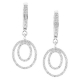 14K White Gold 0.40 ct Diamond Womens Layered Drop Earrings