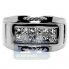 Black PVD 14K Gold 0.91 ct Princess Cut Diamond Mens Ring