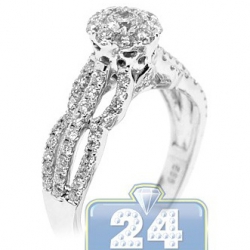 14K White Gold 1.21 ct Diamond Openwork Engagement Ring