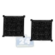 Black 10K Gold 0.63 ct Diamond Mens Square Stud Earrings
