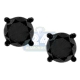 Black 14K Gold 3.29 ct Round Diamond Womens Stud Earrings