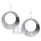 925 Sterling Silver Weave Cut Out Pattern Womens Earrings