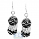 925 Sterling Silver Hammered 3 Disc Womens Drop Earrings