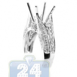 18K White Gold 0.59 ct Diamond Engagement Ring Setting