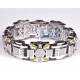 14K White Gold 9.40 ct Diamond Link Mens Bracelet 19 mm 9 inch