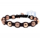 14K Rose Gold 7.66 ct Diamond Bead Adjustable Bracelet