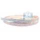 14K 3-Tone Gold 15.34 ct Diamond Womens Triple Bangle Bracelet