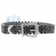 14K White Gold 20.00 ct Diamond Buckle Womens Bracelet 7 Inch