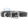 Womens Diamond Buckle Bracelet 14K White Gold 20.00 ct 7 Inches