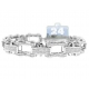 14K White Gold 8.60 ct Diamond Bicycle Link Mens Bracelet